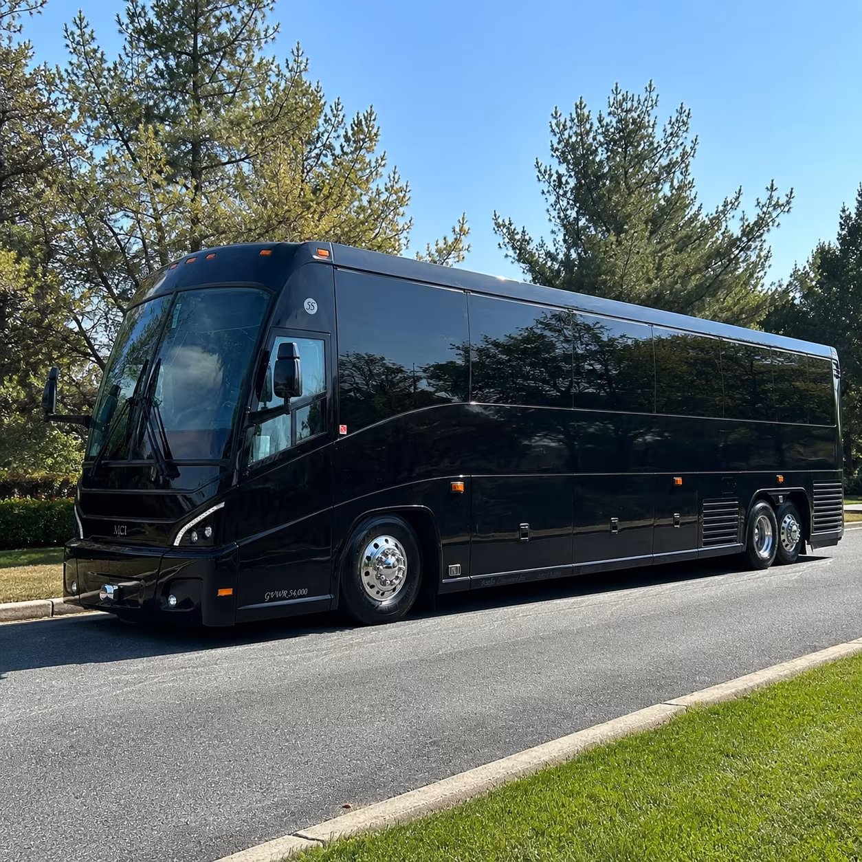 asheville charter bus rental exterior