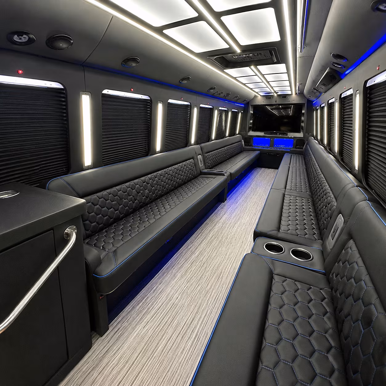 asheville party bus rental interior